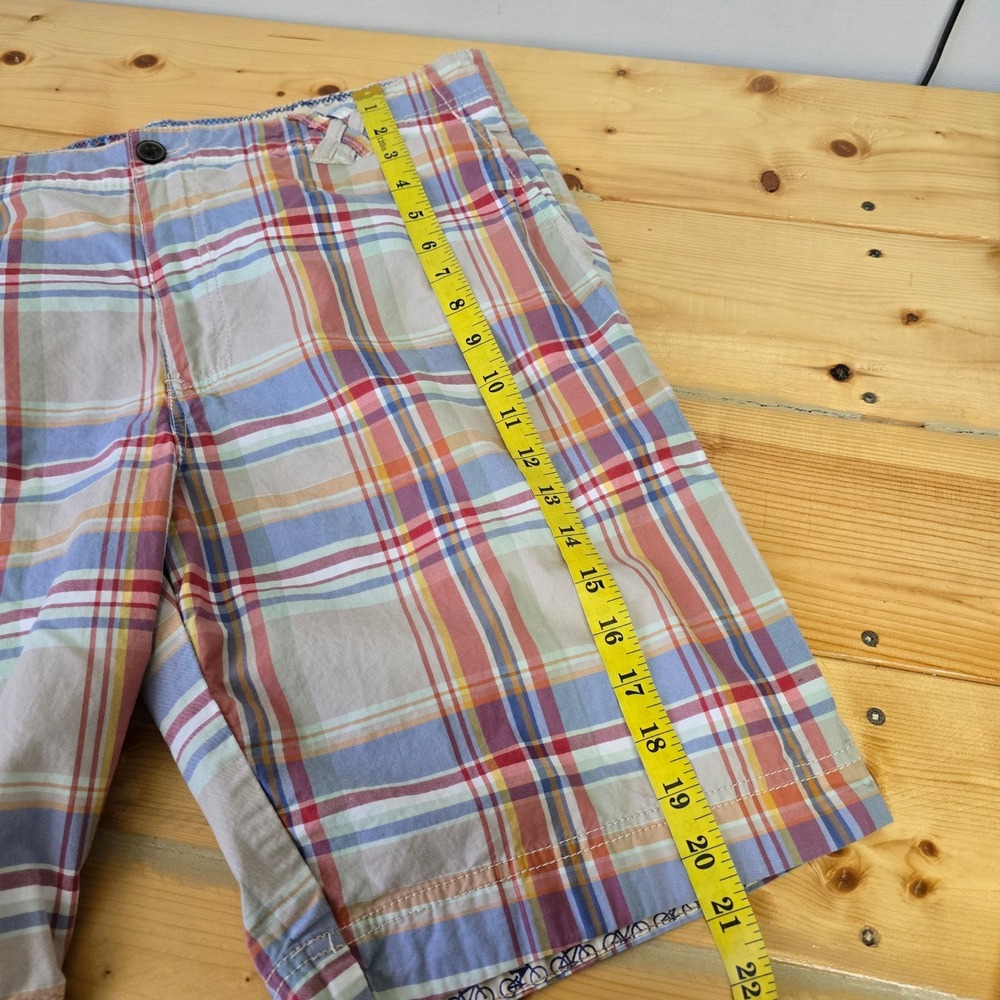 Robert Graham Plaid Shorts Mens 36 Multicolor Bicycle Trim Preppy Summer Casual - Picture 11 of 15